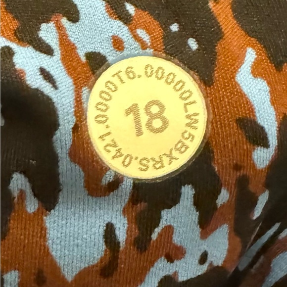 NWOT Lululemon Fast and Free High-Rise Tight 25" Leopard Camo Blue Nile Multi - Picture 4 of 5